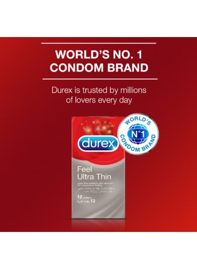Ultra Thin Feel Condoms For Men 12 Pieces - Image 3